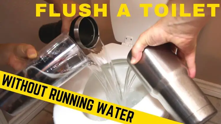 How to Flush a Toilet Without Water